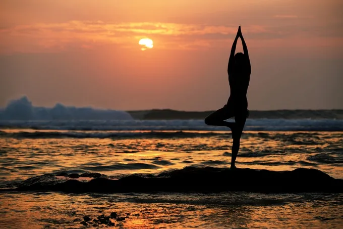 Yoga am Strand